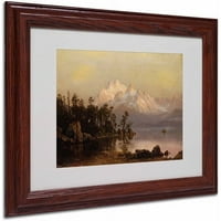Zaštitni znak likovna umjetnost Mountain Canuing platno umjetnost Alberta Bierstadta, drveni okvir