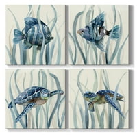 Wexford Home morska kornjača Slike ispise nautički zidni dekor za svaki, set ukupne oceanske tropske ribe zidne