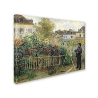 Zaštitni znak likovna umjetnost 'Monet slikar vrt' platno umjetnost Pierre-Auguste Renior
