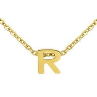 Obalni nakit Ženski 18k zlatni sloj početna ogrlica - slovo r