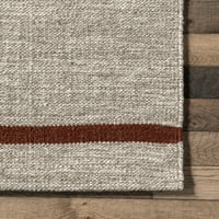 NULOOOM AYTON suvremeni podebljani tepih od vune, 6 '9', hrđa