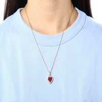 Peermont Carat Red Rubin Heart ogrlica u zlatnom prekrivanju 18k