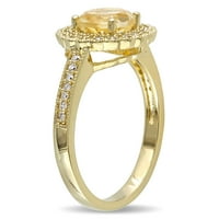 Donje винтажное prsten Miabella s цитрином T. G. W. u 1 karat i dragulj T. W. u 1 karatnog žutog zlata, s premazom