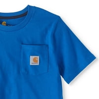 Carhartt Boys 'grafički džep s kratkim rukavima - Veličina 10-12, plava