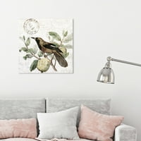 Wynwood Studio životinje zidne umjetničko platno ispisuje 'ptica u svjetlu drveća' ptice - zelena, smeđa