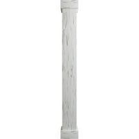 Stolarija od drveta Peki peki enduratan fau, kvadratni stup koji se ne sužava sa standardnim kapitelom i bazom