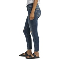 Tvrtka Silver Jeans. Ženske uske ošišane traperice srednje visine, veličine struka 24-34