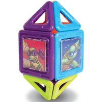 Magformers tinejdžerski mutant ninja kornjače set, zelena i ljubičasta, magnetska geometrijska pločica matična igračka