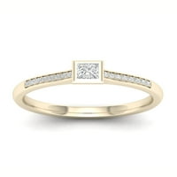 Imperial 1 4CT TDW Princess Diamond 10K žuto zlato klasični zaručnički prsten