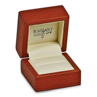 Radiant Fire Karat žuto zlato zaručnički prsten od 3 kamena