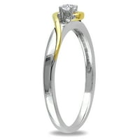 Miabella ženski dijamantni naglasak upleteni zaručnički prsten u 10kt 2-tonskom bijelom i žutom zlatu