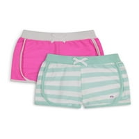 Prugaste i jednobojne dupinske kratke hlače za djevojčice u 2 pakiranja veličine 4-16