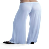 Ženska udobna odjeća plus size elastični pojas lepršave hlače palazzo hlače Plus size