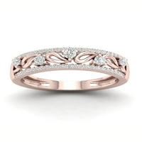 Ženski dijamantni prsten od 14 karata od 10 karata od ružičastog zlata