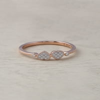 1 20-karatni dijamant 10-inčni prsten od ružičastog zlatnog srca za Blizance