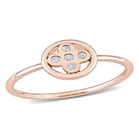 Dijamantni izraz 10kt ružičastog zlata geometrijsko obećanje prsten