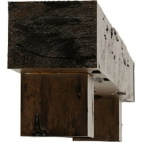 Ekena Millwork 4 H 8 D 72 W Pecky Cypress Fau Wood Kamin Mantel Kit W Alamo Corbels, Premium Aged