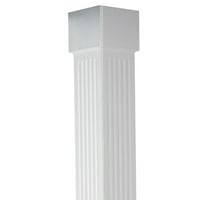 Ekena Millwork 8 W 4'H Craftsman Classic Square Neored Fluted Column W Standardna kapital i baza