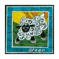Likovna umjetnost s potpisom hirovita ovca na platnu Lise Choate