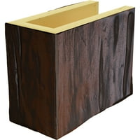 Ekena Millwork 4 H 6 D 48 W Riverwood Fau Wood Kamin Mantel Kit W Alamo Corbels, Premium Hickory
