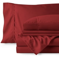 Set posteljine od mikrovlakana, dodatne jastučnice, crvena