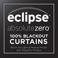 Eclipse Cara Teksturirana čvrsta apsolutna nula zamračenja Grommet Gornji prozori, svijetlo siva, 40x63