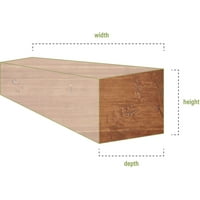Ekena Millwork 6 H 6 D 36 W grubo pilana drvena kamin Mantel, premium mahagoni