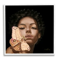 Industrije stupe nadrealne afričke ženske portret leptir insekta drvena nimfa, 24, dizajn adekunle adeleke