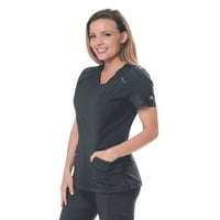Urbane ženske poravnavanja suvremene vitke fit -a izblijede otporne na džepove prevladavaju piling s tunikom, stil