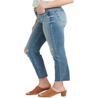 Silver Jeans Co. Žene najtraženije usred usjeva, veličine struka 24-36