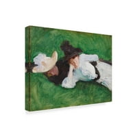 Zaštitni znak likovne umjetnosti dvije djevojke na travnjaku, ulje na platnu Johna Singera Sargenta