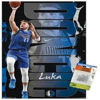 Dallas Mavericks - Zidni plakat Luka Doncic s gurnim igle, 14.725 22.375