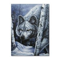 Zaštitni znak likovna umjetnost 'White Wolf' platno umjetnost Jenny Newland